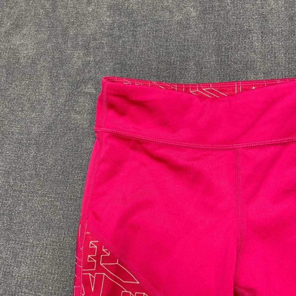 Nike Trophy Training Leggings Girls 20 Pink Graphic Logo Print Yoga Performance